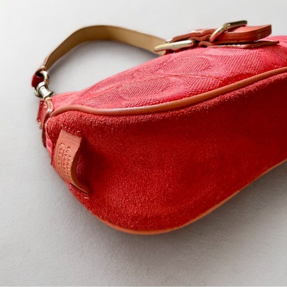 Coach Y2K Coral Red Demi Buckle Mini Shoulder Bag 6362 China - Picture 4 of 9